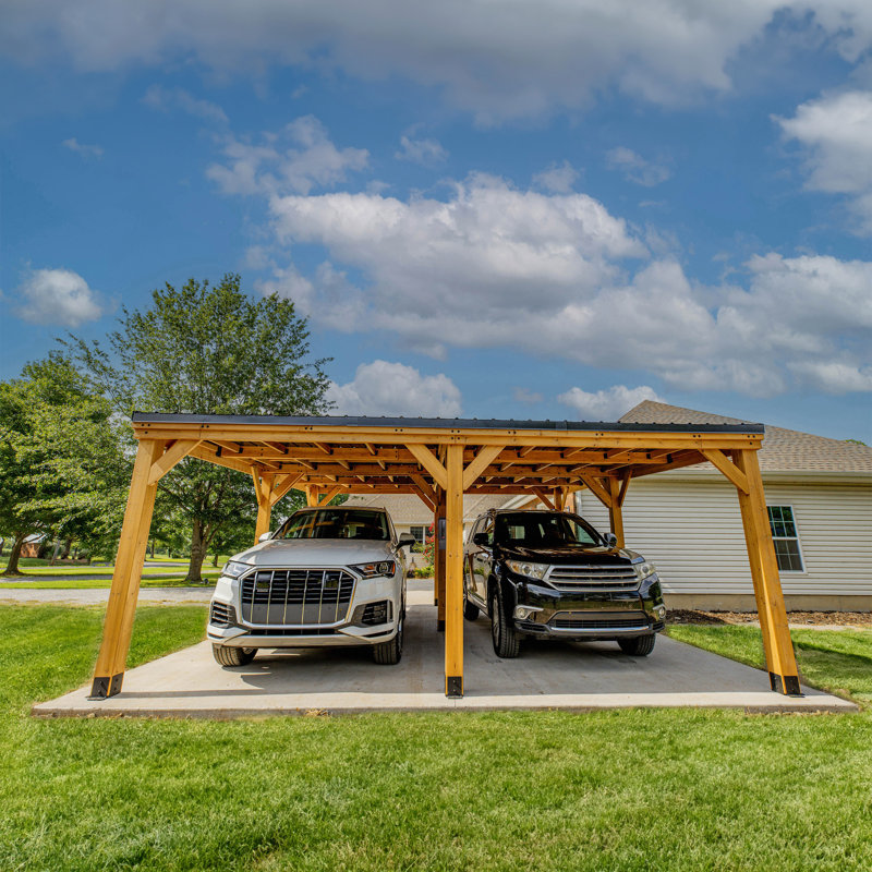 Backyard Discovery 20' x 20' Kingsport Carport Gazebo & Reviews Wayfair